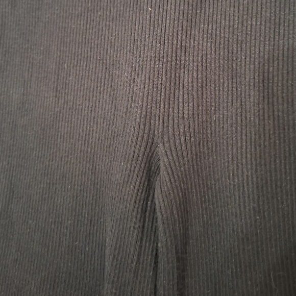 House Of Harlow 1960 Pants Medium Black Ribbed Knit Flare Bell Bottom High Rise - Picture 4 of 10